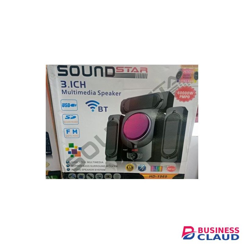 Soundstar HD-1969 X-BASS MULTIMEDIA SYSTEM-BT/FM 60000W PMPO