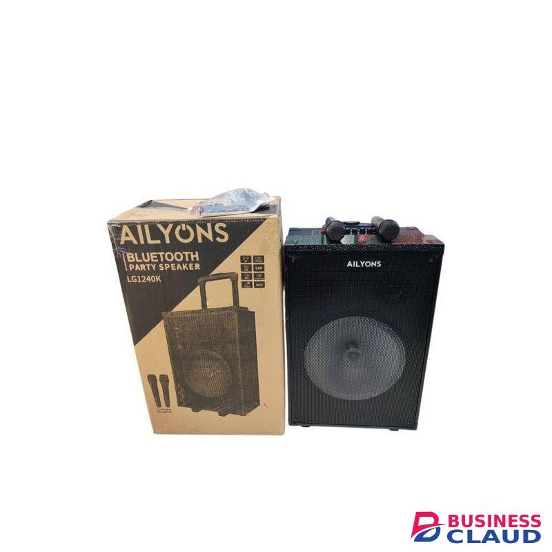 AILYONS 12Inches Portable Party Speaker 1240K Powerful Sound System,Trolley Portable Speaker