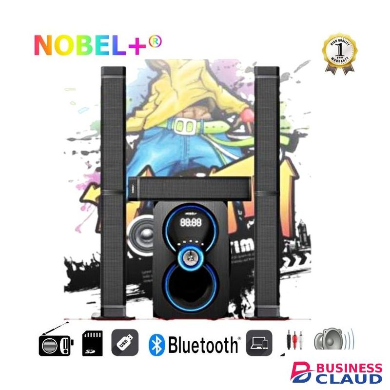 Nobel 5.1CH HIGH TECH SOUND SYSTEM BT/USB/FM 55000W PMPO