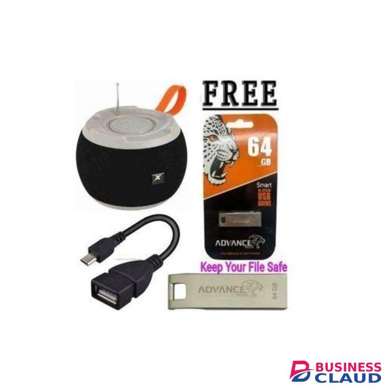 C15 SuperBass BT Speaker + 64gb Flash + Otg Cable