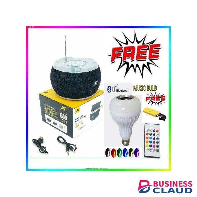 C15 Portable Bass Speaker BT + Free Music Bulb