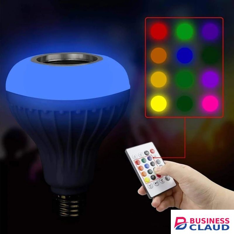 LED wireless light bulb speaker RGB smart music bulb E27 remote control 12w LED bulb speaker