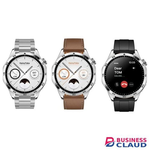 HainoTeko GT4 Smartwatch Model HW-44 – AMOLED Screen, 3 Strap Pack, Fitness Tracking, German Built