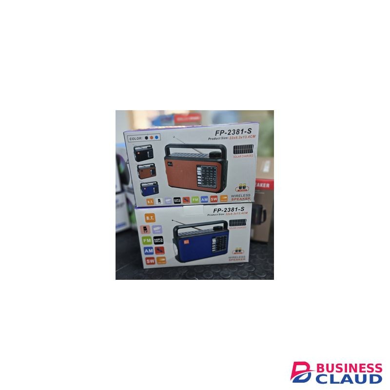 FP-2381-S Portable Radio With FM/AM/SW Bands, A Wireless Speaker & A USB/TF Card Slot.