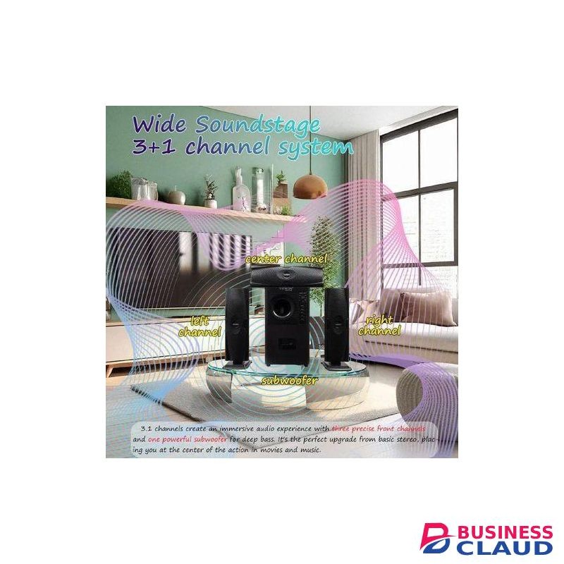 Vitron 3.1CH Multimedia X-Bass Speaker System Home Theatre System AC/DC Subwoofer Bluetooth Woofer USB/SD/FM Home Audio System with Remote Control V635