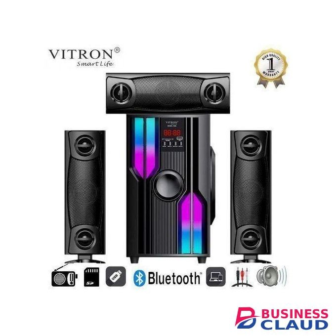 Vitron 3.1 Inch Theater Multi Media Sub Woofer Speaker System WITH Bluetooth - AD/DC- 10000W(1YR )