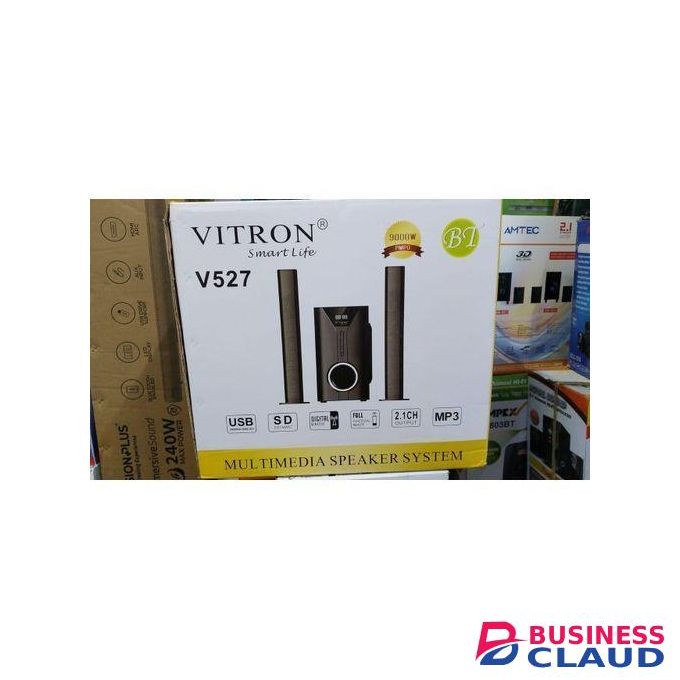 Vitron V527 - 2.1 CH Multimedia Speaker System, 9,000W (PMPO), with Bluetooth, USB, SD card, AUX, and Remote control