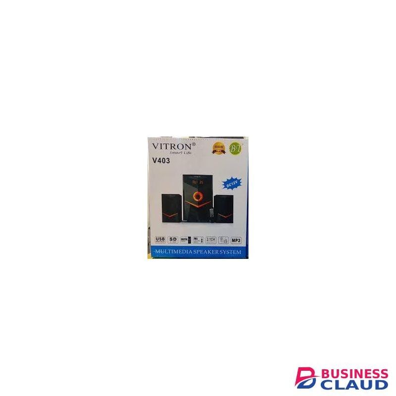 Vitron V403 2.1CH 5000W (PMPO) Multimedia Bluetooth Subwoofer Home Audio System, AC/DC Input with Remote Control