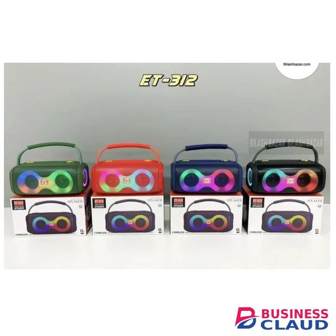 Wireless Speaker ET-312 RGB Party Speaker Double Horn Mini Outdoor Portable Wireless Bluetooth