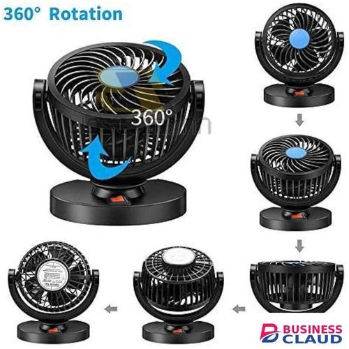 Electric Car Single Head Fan for Dashboad 360 Degree Rotatable Car Auto Powerful Cooling Air Fan, adjustable car air cooler car fan