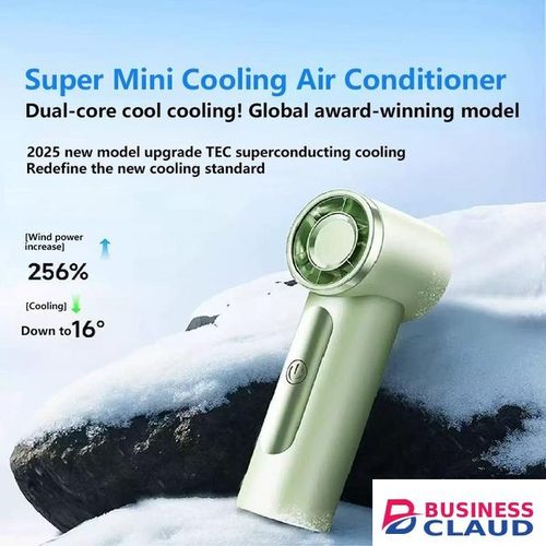 VoltEra 2025 High Speed Mini Handheld Fan USB Charging Long Lasting Endurance Turbo Violent Portable Outdoor Small Fan-Black