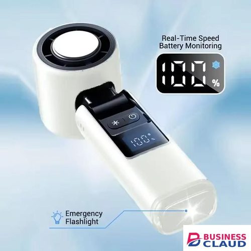VoltEra 100 Turbos Chilled Ice Sensation Cold Fan Super Mini Turbos Speed Fan USB Powered Digital Display For Outdoor Camping Travel