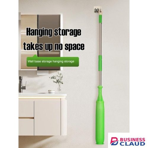 New Upgrade 144cm Pocket Wringing Mop – Extra Long Handle, Super Absorbent Microfiber Head, Hands-Free Squeeze System