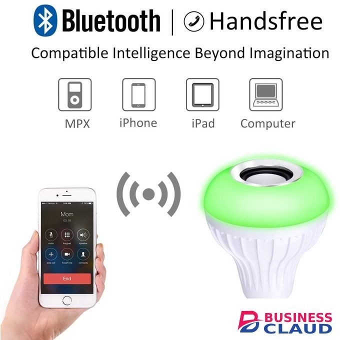 Bluetooth Music LED Bulb Speaker COLOUR CHANGING