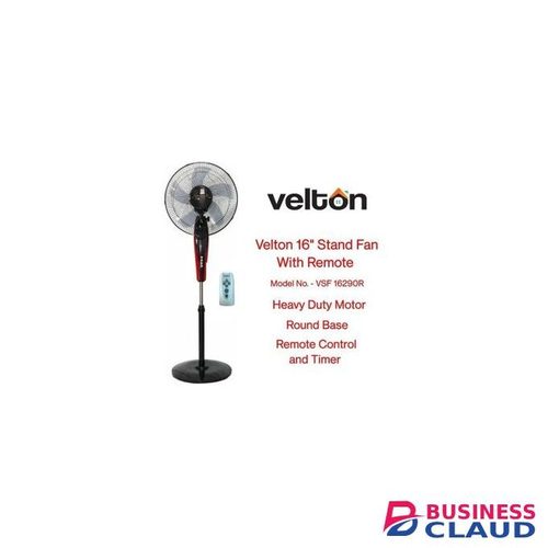 VELTON HOME AND OFFICE Free Standing Fan With Steel Blade 16 Inches
