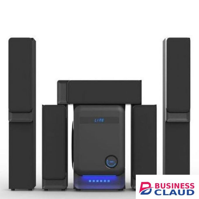 Nobel 5.1Ch Home Theatre Speaker System 80W R.M.S Sub Woofer P.M.P.O 22000W Bluetooth Radio F.M/Aux Ready Super Bass Surround Sound Remote Control & LED Light.