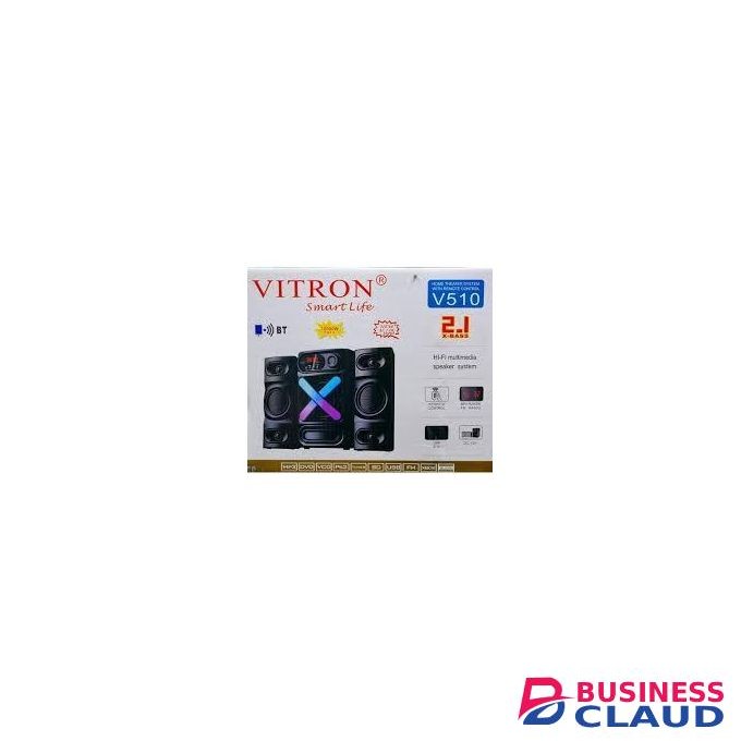 Vitron V510 2.1-channel X-Bass Home Theatre System, 10,000W (PMPO), AC/DC Input , with Bluetooth, USB, SD card, AUX, and FM tuner support, Remote control