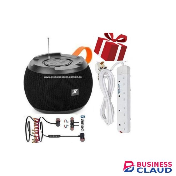 Caston Portable Bluetooth speaker strong bass plus extension 4 way with long cable and neck band