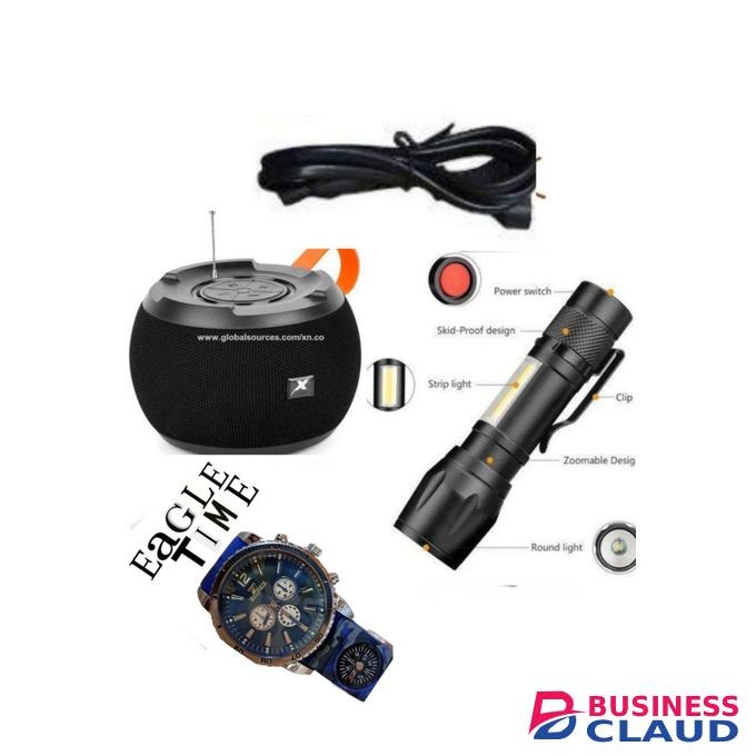 Watch Classic LuxuryWatch for Men / Boys - + big speaker strong bass plus watch+electric torch