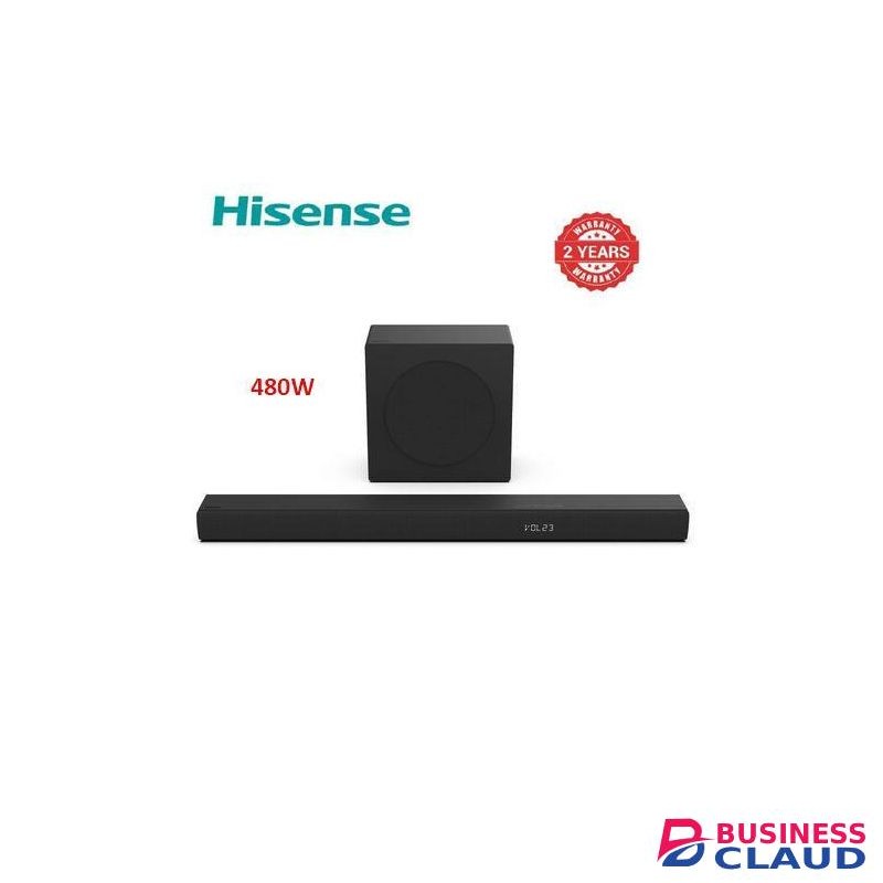 Hisense 480W, 3.1 CH, Bluetooth, Wireless Soundbar
