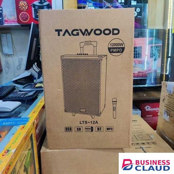 TAGWOOD 10 inches Outdoor Rechargeable Public Address Speaker with wireless Microphone , USB Slot , Bluetooth , Memory Card Slot ,, MP3 Player