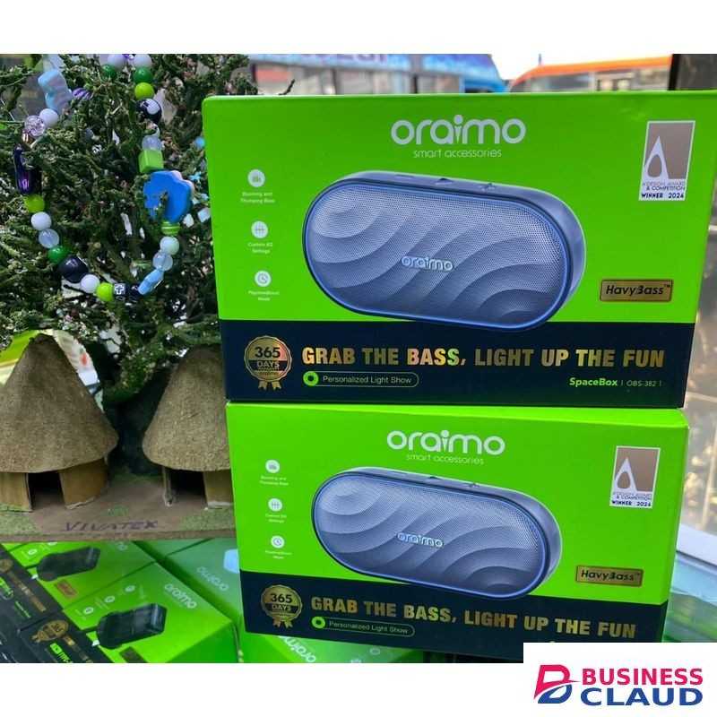 Oraimo SpaceBox OBS-382 Portable Bluetooth Speaker – Deep Bass, Long Playtime, and Compact Travel-Friendly Design