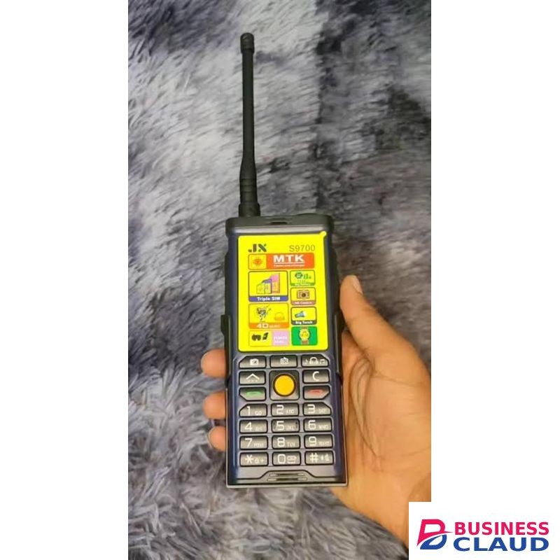 Jx S9700 is a budget-friendly feature phone featuring a 2.8-inch display,a large 7200mAh battery and triple SIM support.It is designed for durability and long-lasting use,featuring a loud speaker,FM radio and a bright torch.