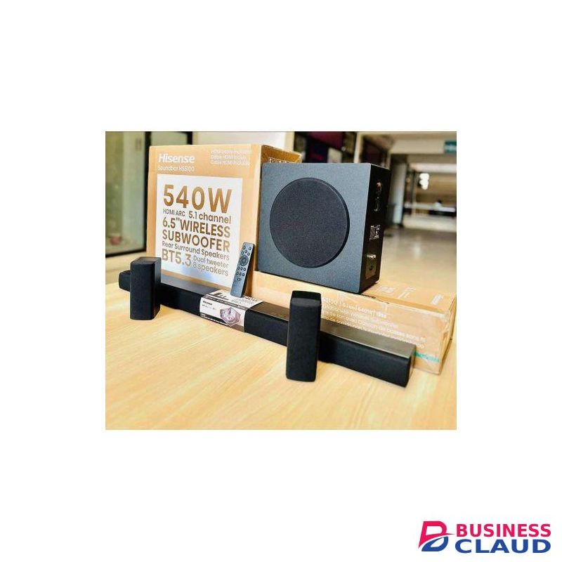 Hisense HS5100 Soundbar 5.1 Channel Soundbar 540W Dts With Wireless Subwoofer 2 YEARS WARRANTY