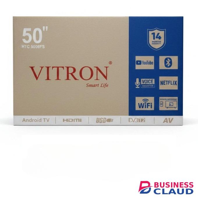 Vitron Thin Bezel 50" Smart TV With Clear Display