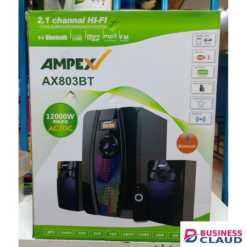 Ampex 12000W 2.1CH Sub Woofer AC/DC FM USB Bluetooth Woofer