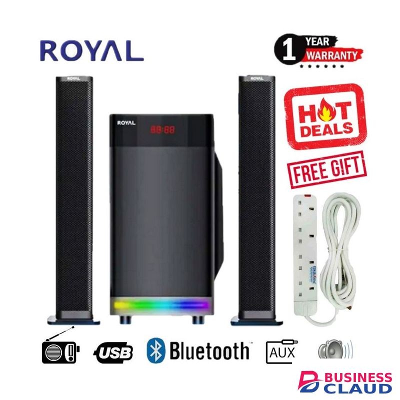 Royal 2.1 Super Sound Quality Home Audio/Sound System DEEP BASS + Free 4way