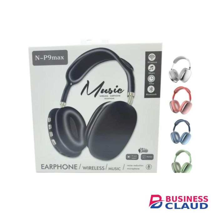 P9 Plus Case Max Bluetooth Earphone Wireless Head-mounted Headphone Subwoofer Headset With Micphone For IOS Android Phone.