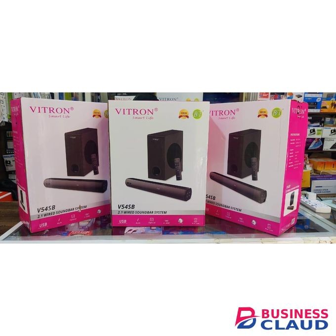 Vitron V54SB 2.1 Wired Soundbar System – USB, AUX, Optical, H-ARC