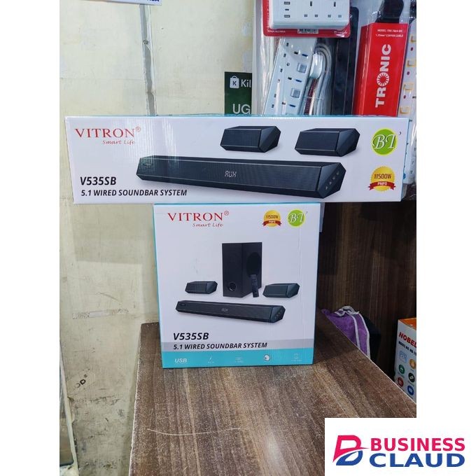 Vitron V535SB 5.1 Wired Soundbar System – USB, AUX, L-R/C, Rich Bass