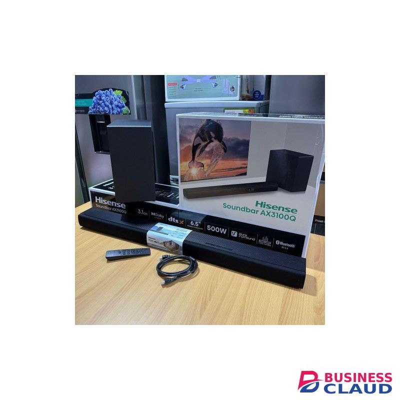 Hisense AX3100Q 500-Watt 3.1 Channel Dolby Atmos Sound Bar With Wireless Subwoofer (2 YEARS WARRANTY)
