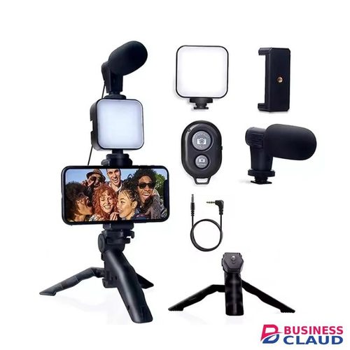 Live streaming equipment LED video lights vlogging kit tripod stand for phone with fill light and microphone