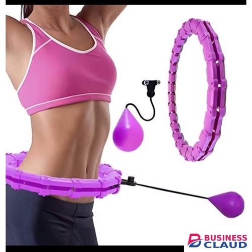 TikTok Sensation New Hulla Hoop For Adults Weight Loss, Circle Weighted Hula Hoops 2 In 1 Abdomen Fitness Hula Hoops, 24 Detachable Knots Hula Hoops With Automatic Rotation