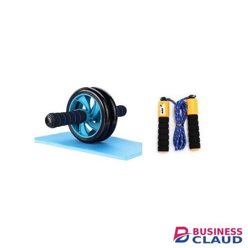 AB Wheel Abs Roller Workout Arm And Waist Fitness Exerciser Wheel -FREE SKIPPING ROPE