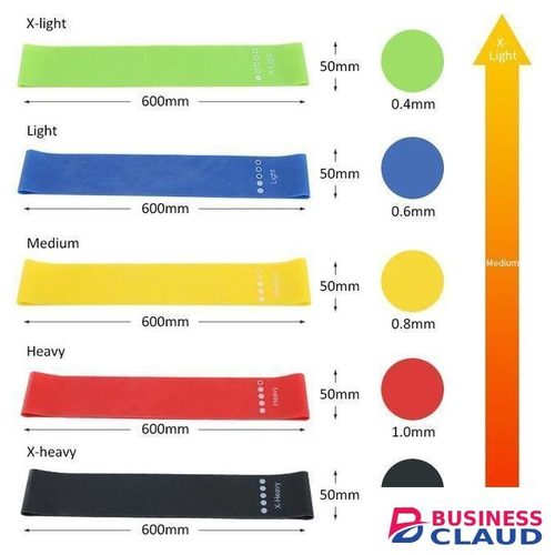 Buy now 5 Pieces Resistance Bands for Working Out, Elastic Exercice Loop Bands for Physical Therapy, Yoga Starter Set of Stretch Bands for Booty Legs, Pilates Flexbands