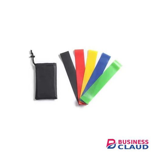 5 Pcs Resistance Loop Bands Set – 100% Latex Elastic Exercise Bands for Home Gym, Glutes, Legs & Full Body Workout (5 Strength Levels + Carry Bag)