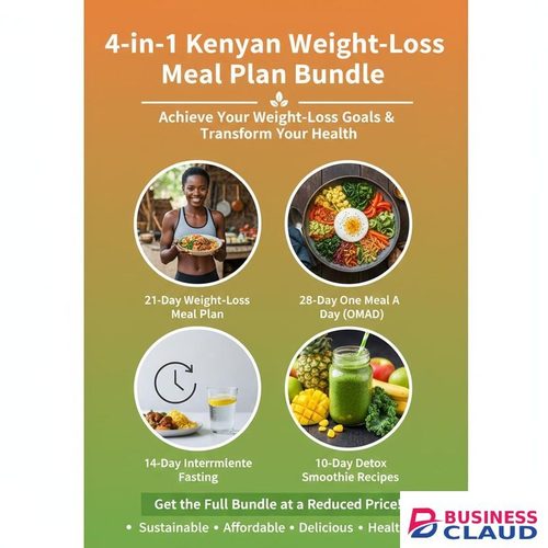 Businessclaud Books "4-in-1 Kenyan Weight-Loss Meal Plan Bundle: Achieve Your Weight-Loss Goals & Transform Your Health"