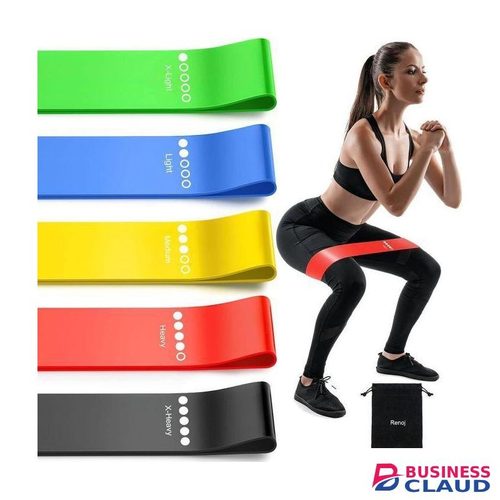 Royal Elastics Discounted 5 Pieces Resistance Bands for Working Out, Elastic Exercice Loop Bands for Physical Therapy, Yoga Starter Set of Stretch Bands for Booty Legs, Pilates Flexbands