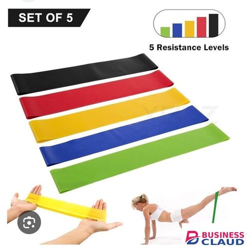 Exercise Premium Resistance Bands 5PC Set, High-Quality Workout Bands for Strength Training, Yoga, Pilates, Home Gym, Physical Therapy, and Full Body Fitness