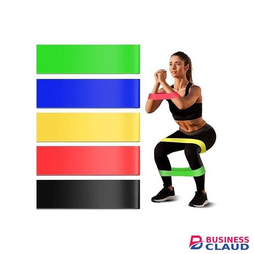 5PCS/Set Resistance Band fitness 6Levels Latex Gym Strength Training Rubber Loops Bands Fitness CrossFit Equipment Yoga Exercise Pull Rope Elastic Bands for Fit