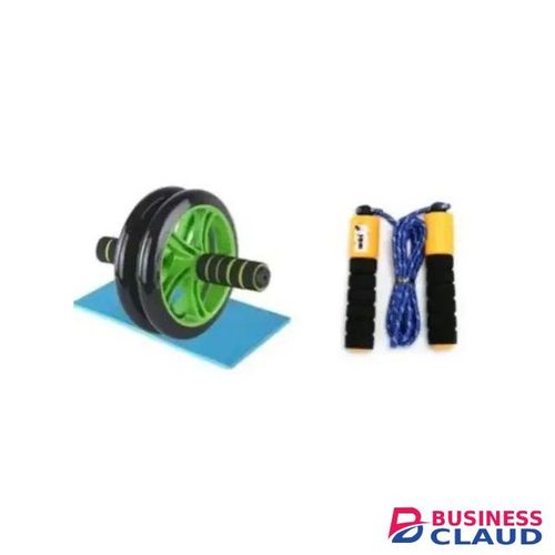 AB Wheel Abs Roller+ free mat + Skipping rope with digital counter,roller abs roller,skipping rope with digital counter,double wheel roller,Wheel Roller Workout Arm And Waist Fitness