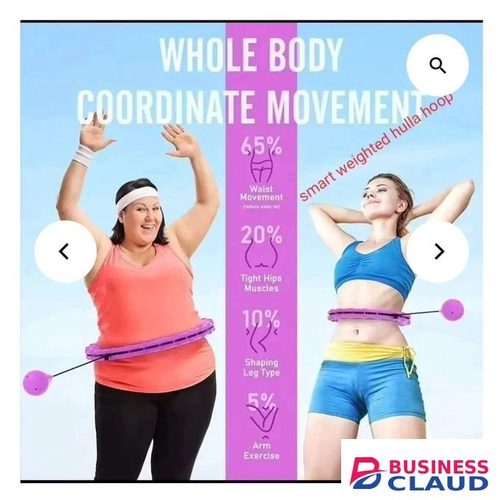 24 Detachable Knots Weighted Hula Hoop for Adults, 2-in-1 Fitness Hoop with Automatic Rotation, Adjustable Waist Training Circle for Weight Loss, Abdomen Toning & Core Exercise