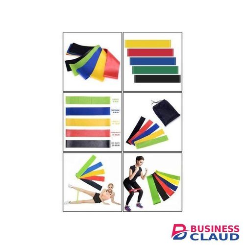 5 Piece Set Multi-Colored Resistance Bands Workout Bands For Indoor And Outdoor Fitness Exercise Bands