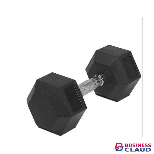 5kgs Rubber Hexagon Dumbbell Hand Weight- Fitness and Resistance Training for beginners and advanced for home or gym, great for arms, chest, back, core, and legs