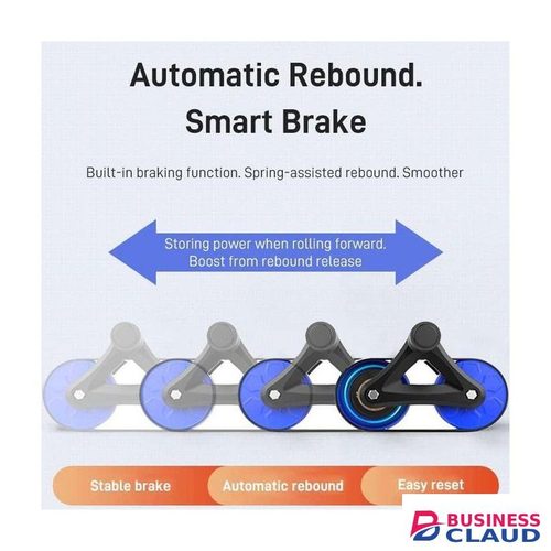 Hot Sale Fitness Ab Roller Coaster Wheel Automatic Rebound Belly Wheel Gym Fitness Double-Wheeled Core Roller Wheel For Belly Exercise, PACK OF 1, MULTICOLOR