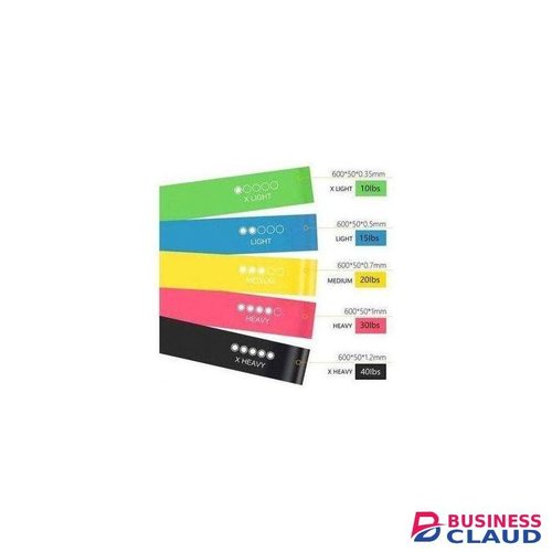 5PCs Exercise Bands - Heath and Fitness Exercising Bands